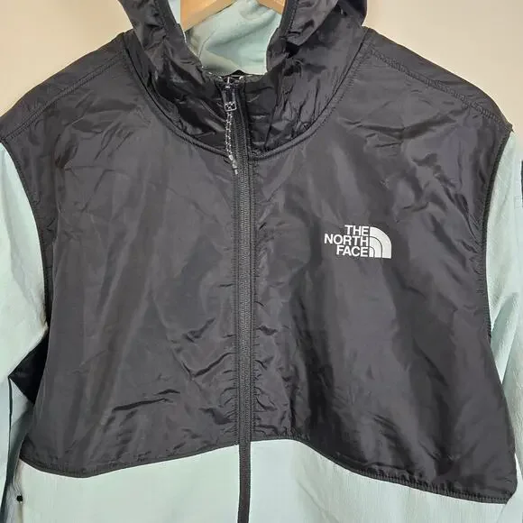 The North Face Womens Size M Tekware Grid Hybrid Full Zip Jacket Muted Pine
